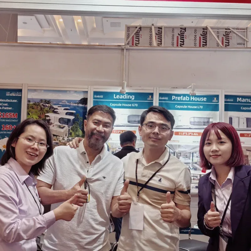 CGCH team with Indonesian clients at exhibition