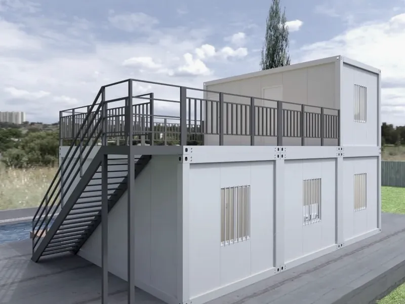 CGCH Detachable Cabin — black frame, white panels, rapid-install two-unit configuration